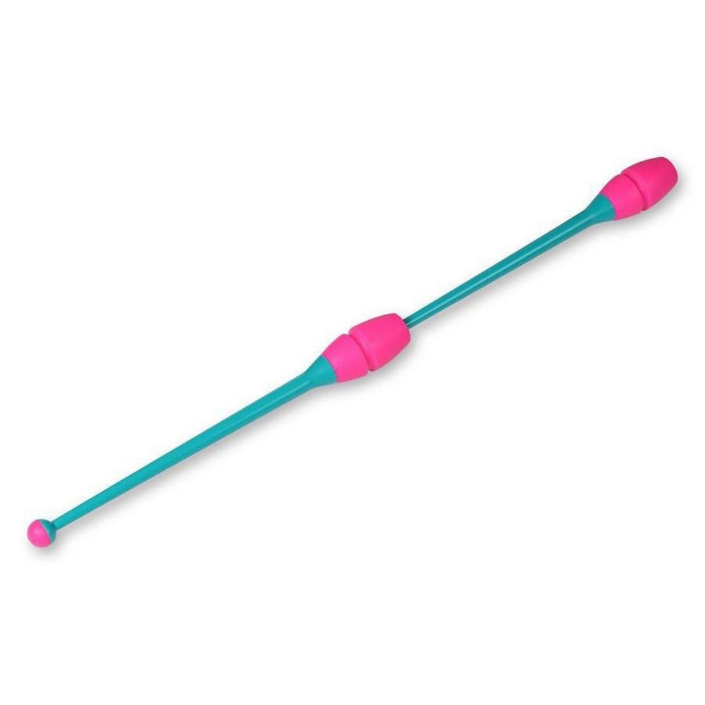 Фотографии Булавы для художественной гимнастики Indigo 41 см, пластик, каучук, 2шт IN018-BP бирюзовый-розовый