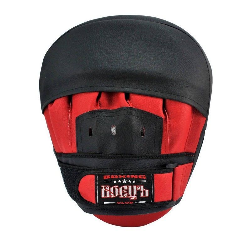 Фотографии Лапы боксерские гнутые Боецъ 111 красно-черные