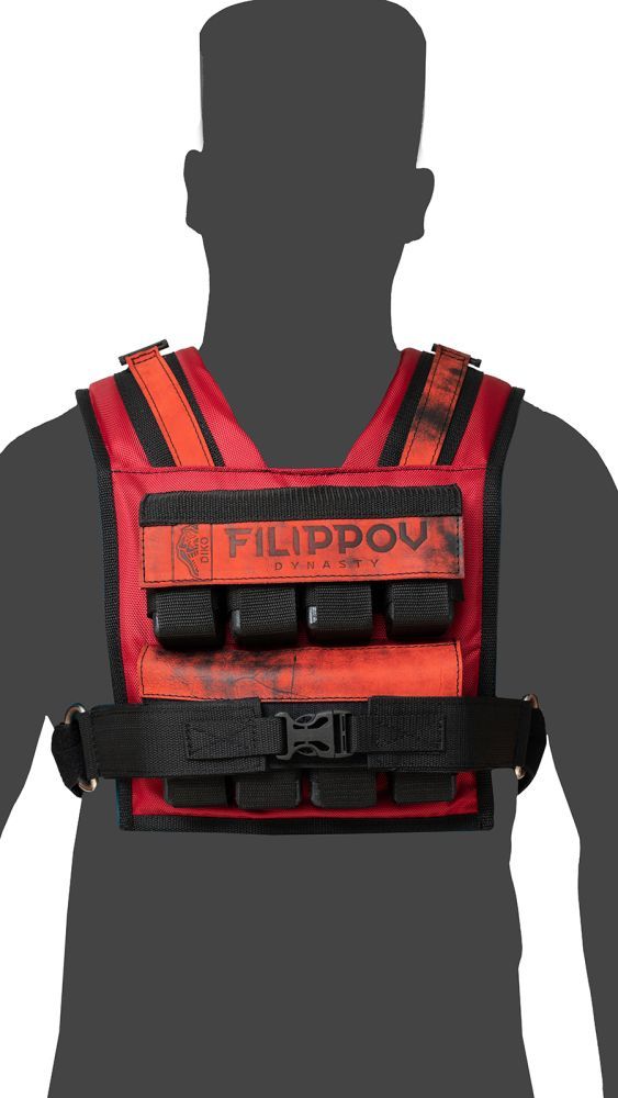 Фото Жилет-утяжелитель Hard Training DIKO FILIPPOV 18кг (красный) 17 кг
