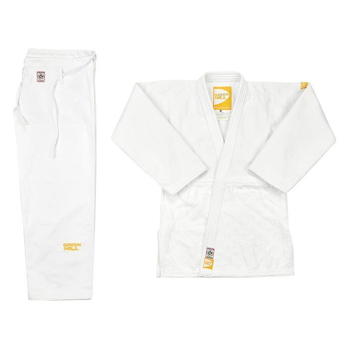 Фотографии Кимоно дзюдо Green Hill Professional gold IJF approved JSPT-10361, белое