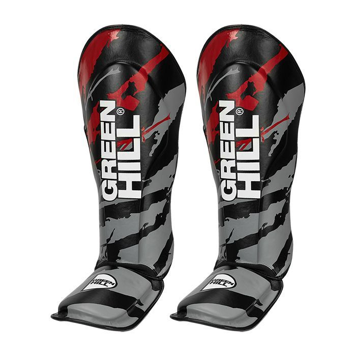 Фотографии Защита голень-стопа Green Hill Jumbo серо-черная SIJ-2166