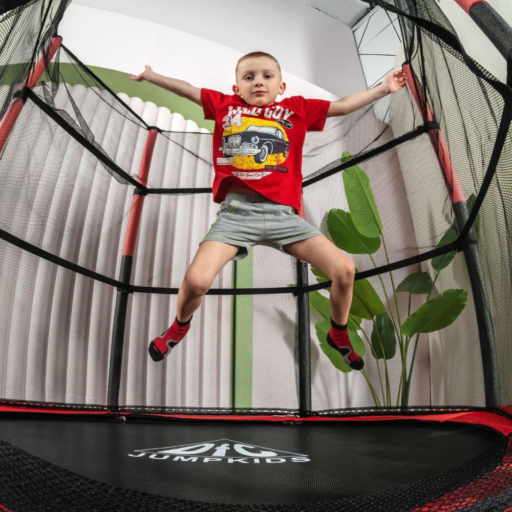 Фотографии Батут DFC JUMP KIDS 55" красн/сер, сетка (137см)