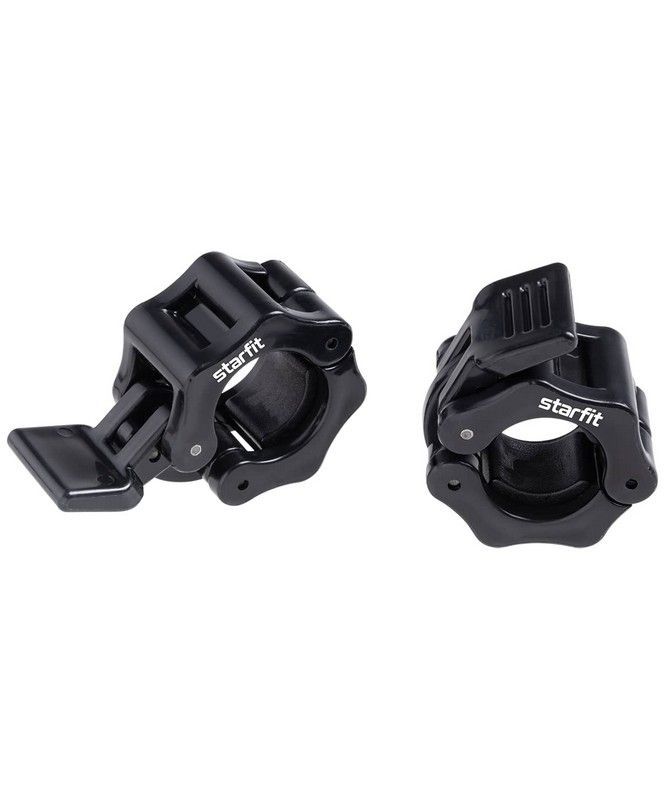 Замки с фиксатором для грифа Core Star Fit BB-109 d=26 мм, пластиковые, черный, 2 шт