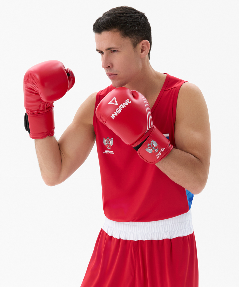 Фотографии Перчатки боксерские INSANE RBF, красный, 10 oz