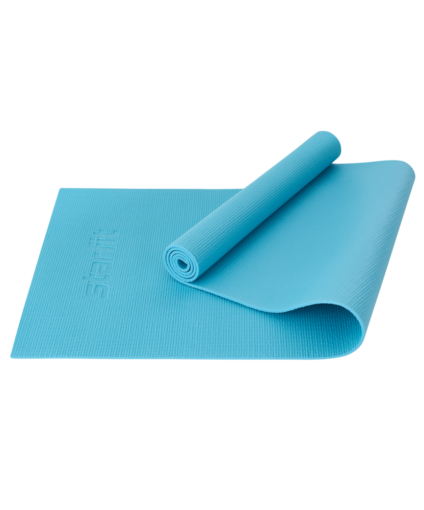 Фото Коврик для йоги и фитнеса FM-101, PVC, 183x61x0,6 см, синий пастель