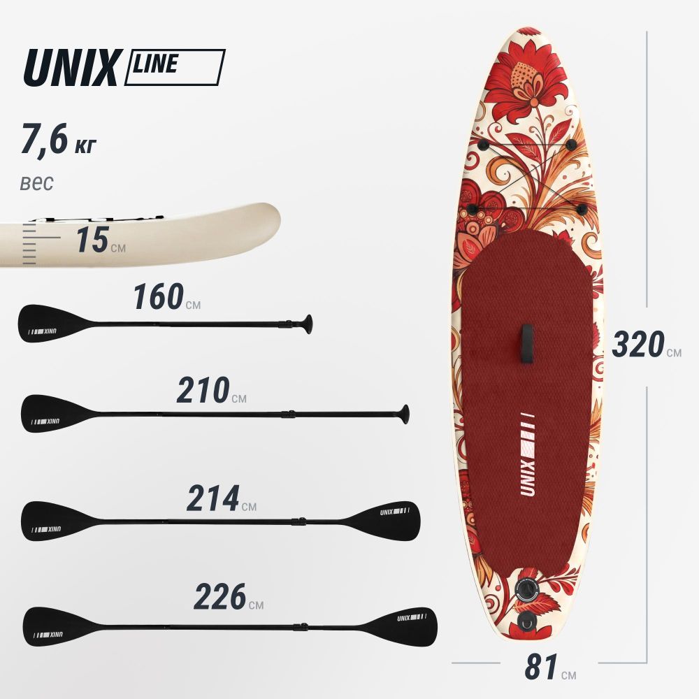 Фотографии SUP-борд UNIX Line Заря / Zarya (320 см)