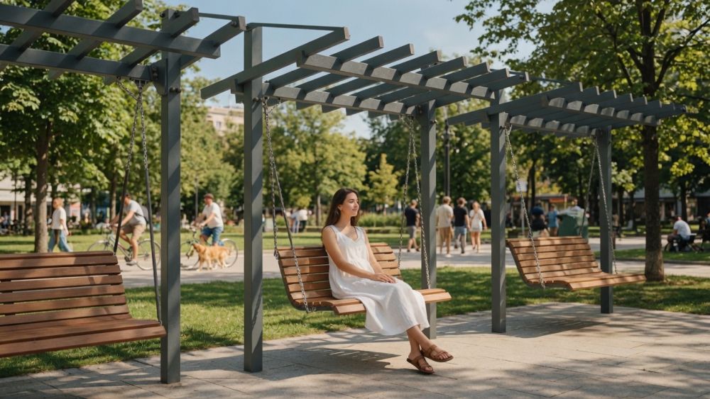 Фотографии Качели парковые тип 3
