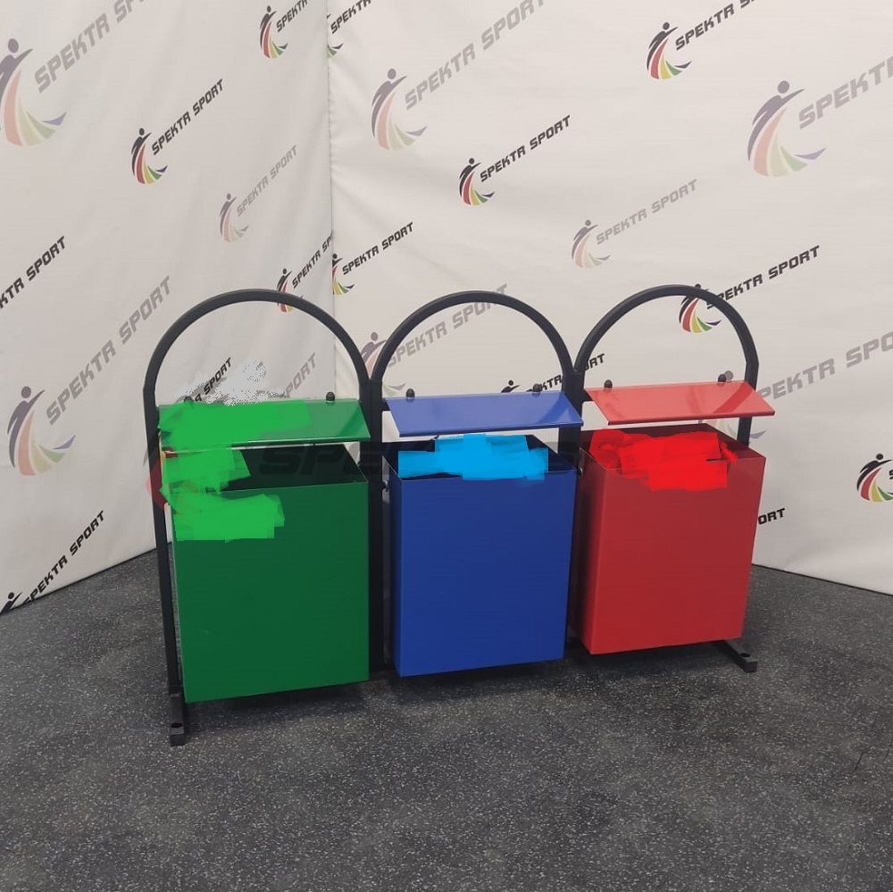 Фотографии Урна трехсекционная 120х30х80см Pioner A11038