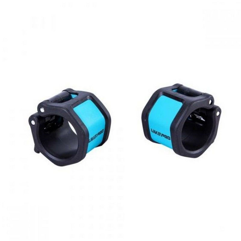 Фото Олимпийские замки Live Pro Lite Barbell Collars LP8062 пара, черный\синий