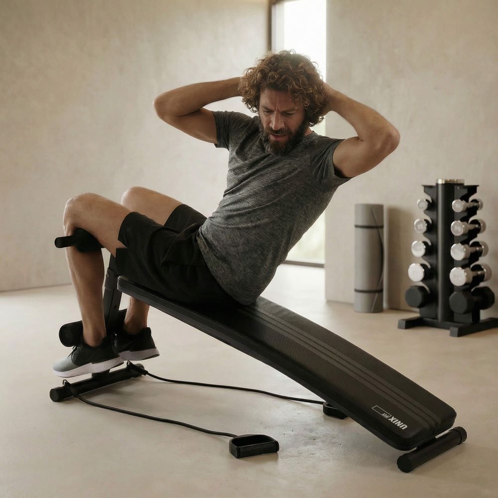 Фото Скамья для пресса UNIX Fit для подъема корпуса / Sit-up 140
