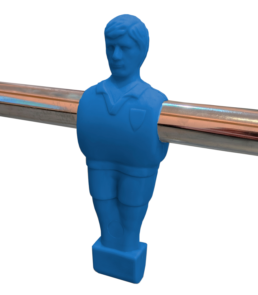 Фотографии Штанга сквозная на 5 игроков c футболистами синего цвета для футбола "Garlando", диаметр 15,8 мм