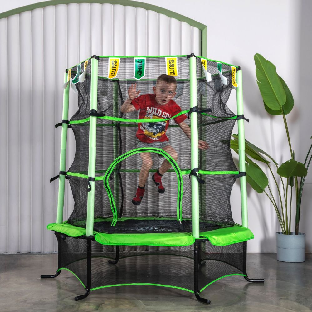 Фотографии Батут DFC JUMP KIDS 55" зеленый, сетка (137см)