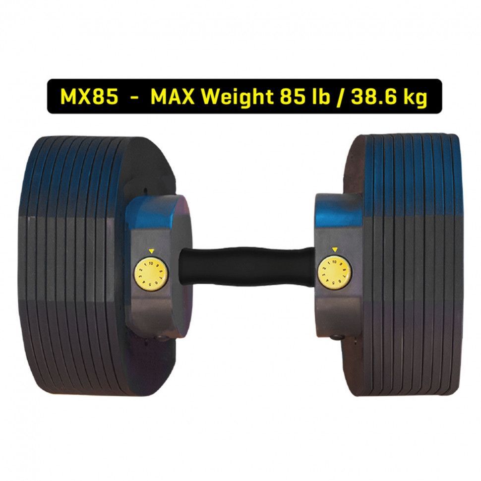 Гантели наборные MX Select MX-85, вес 5.6-38.6 кг, 2 шт без стойки
