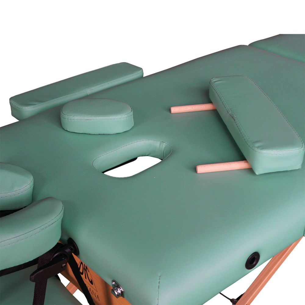 Массажный стол DFC NIRVANA, Relax, дерев. ножки, цвет зеленый (Green)
