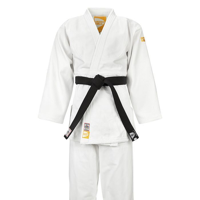 Фотографии Кимоно дзюдо Green Hill Professional gold IJF approved JSPT-10361, белое