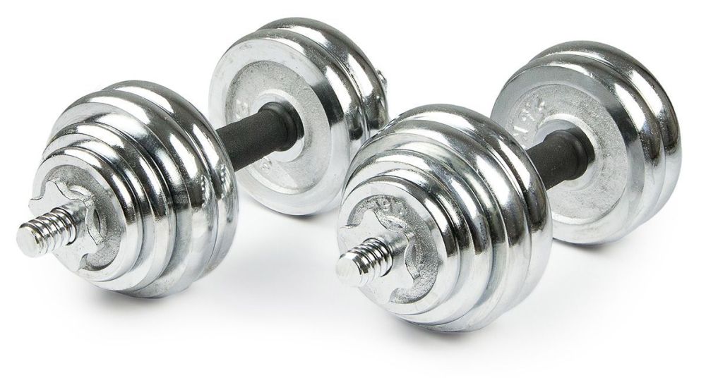 Фото Набор гантелей хромированных Atlas Sport в чемодане 30 кг