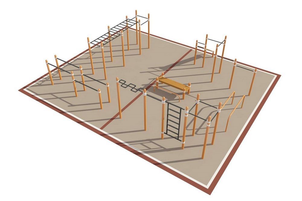 Фото Площадка уличная для воркаут Дворовая Pioner A16583