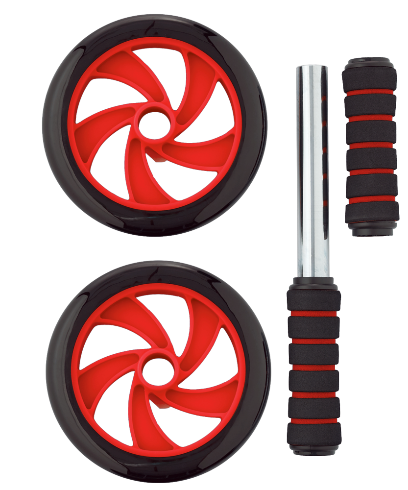 Фотографии Ролик для пресса двойной RL-102, черный/красный