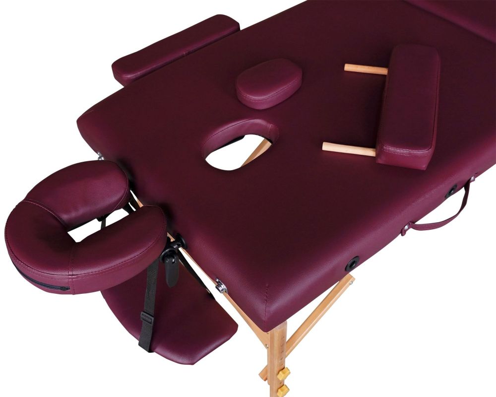 Массажный стол DFC NIRVANA, Relax, дерев. ножки, цвет сливы (Plum)
