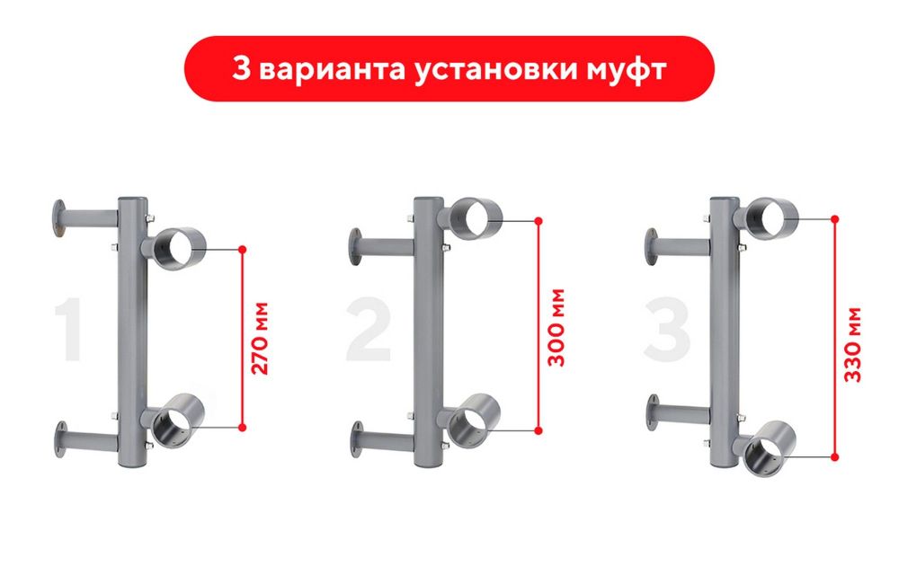 Фотографии Кронштейн балетного станка двухуровневого Poleaction Элегант Модель №21 655