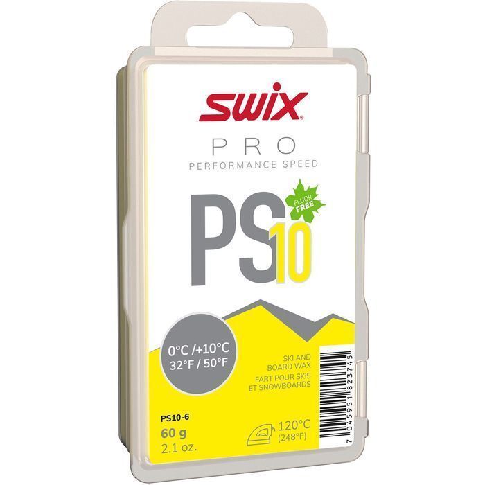 Фото Парафин углеводородный Swix PS10 Yellow (0°С +10°С) 60 г.