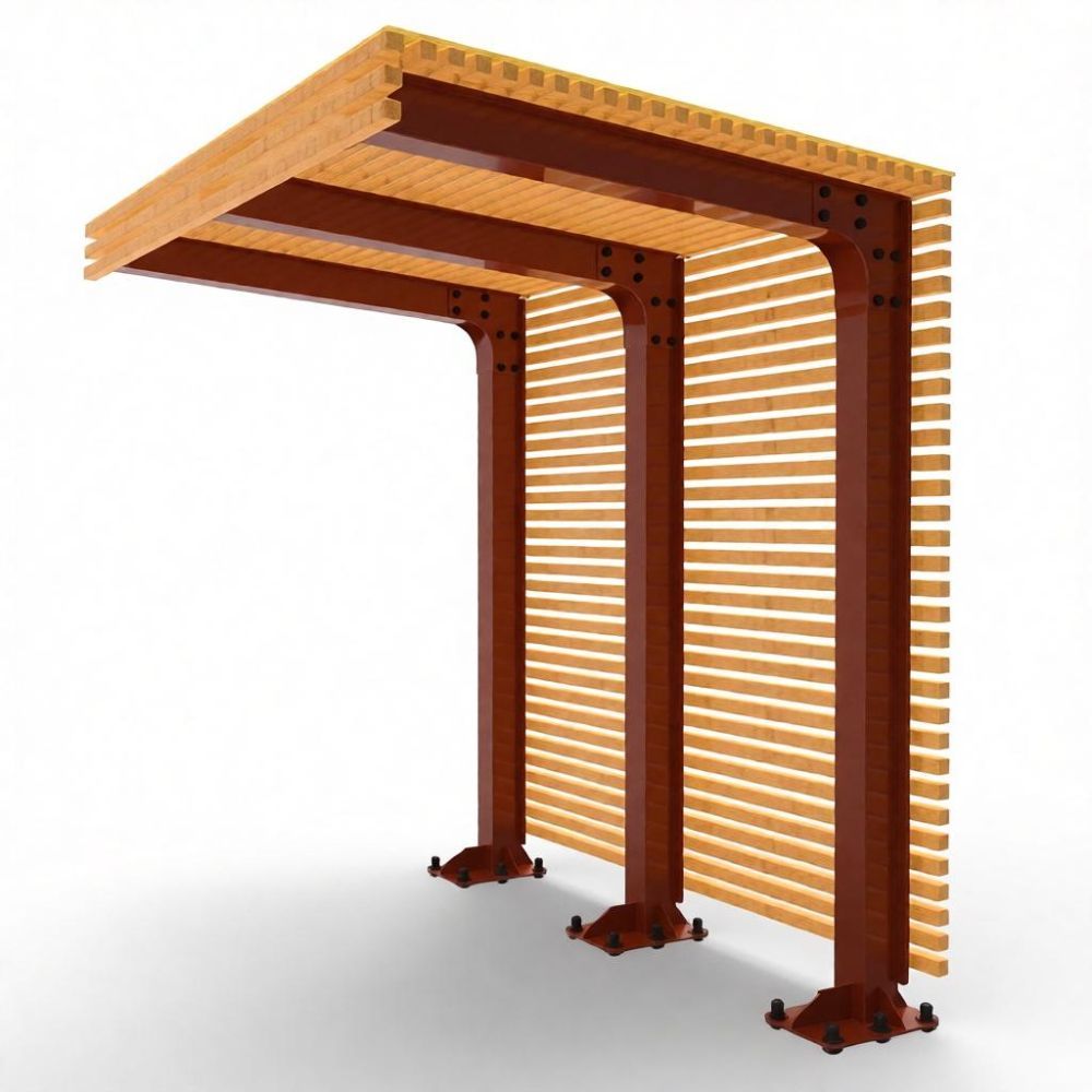 Фото Навес над скамейками - пергола