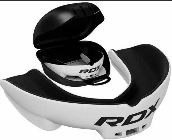 Фотографии Капа RDX Junior 1-челюст. Single бел/черн. (бокс) GGS-3GWJ