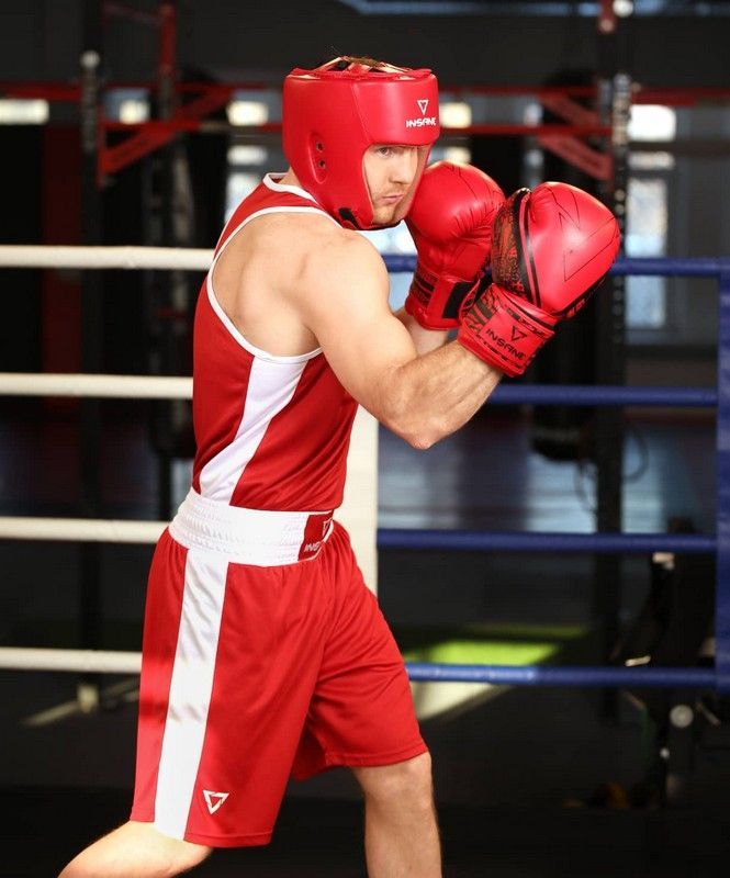 Фотографии Шорты боксерские Insane BASE, полиэстер, красный