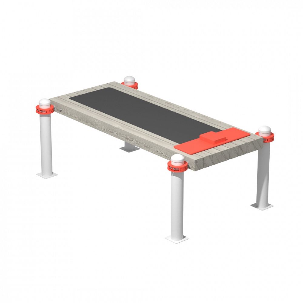 Фото Помост для выполнения испытания «Сгибание-разгибание рук в упоре лежа на полу» с платформой для фиксации результатов выполнения испытания