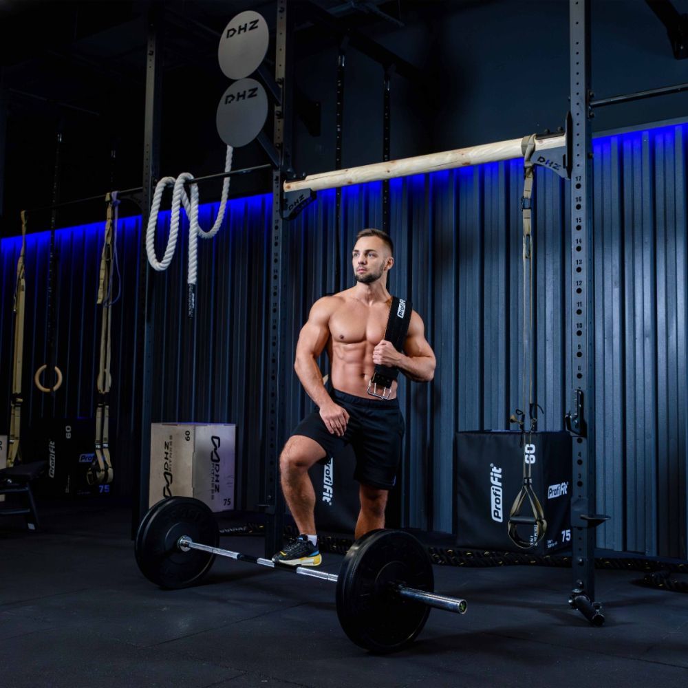 Диск для штанги каучуковый, черный D51 мм PROFI-FIT 25 кг