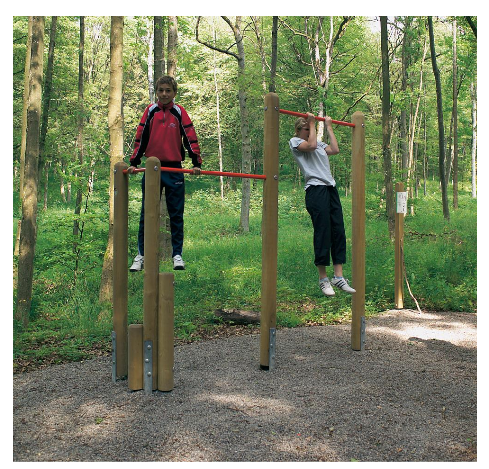 Фото Турник двухуровневый Г-образный