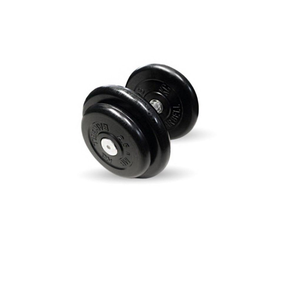 Фото Гантель MB Barbel 16 кг, неразборная, с вращающающейся хромированной ручкой