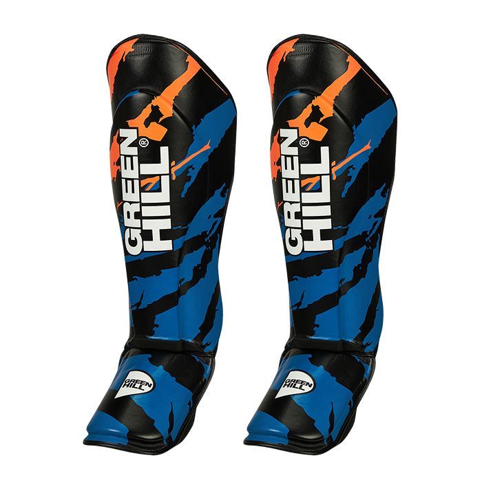 Фотографии Защита голень-стопа Green Hill Jumbo черно-синяя SIJ-2166