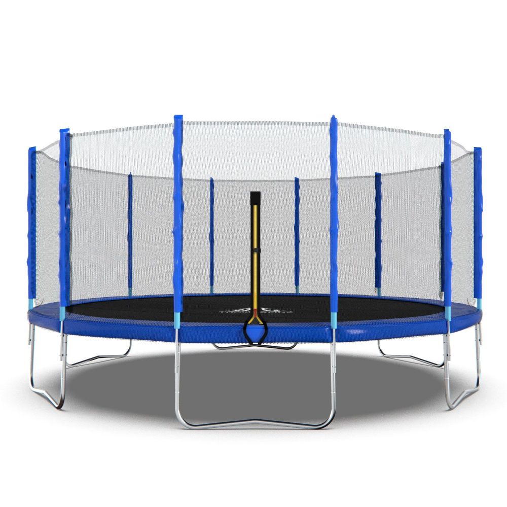 Фотографии Батут DFC Trampoline Fitness 16ft наружн.сетка, синий (488см)(два короба)