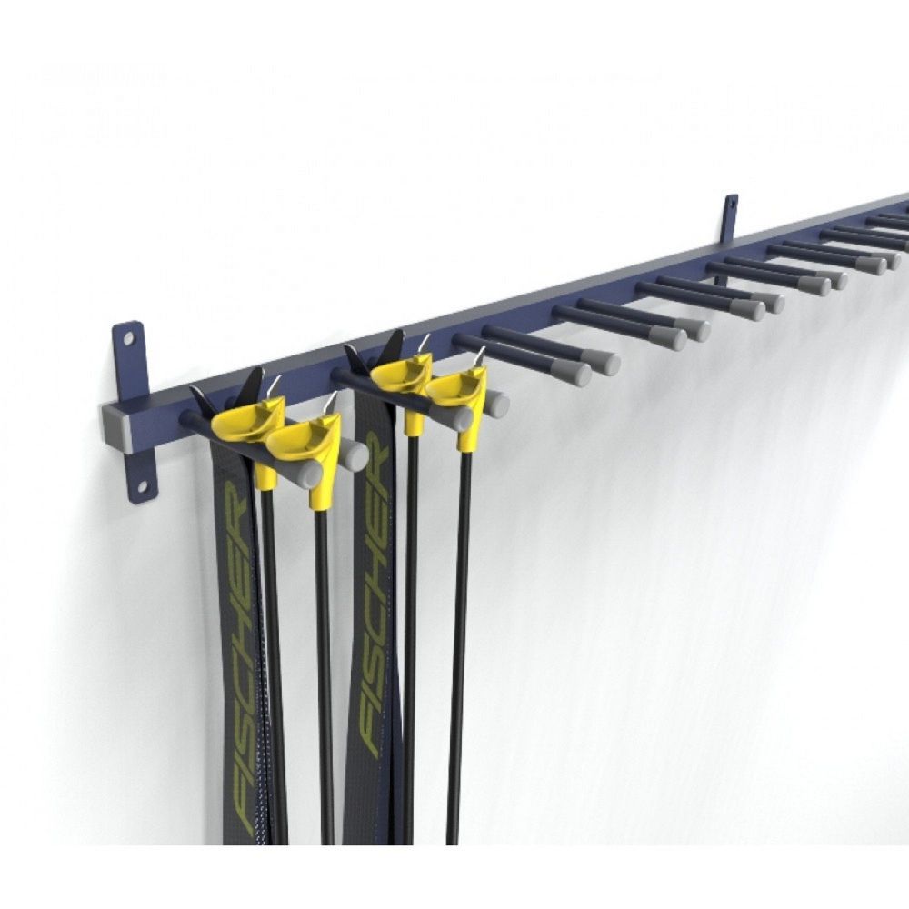 Фотографии Вешалка Эконом для беговых лыж, пристенная 12х200х15см  VBLE-16