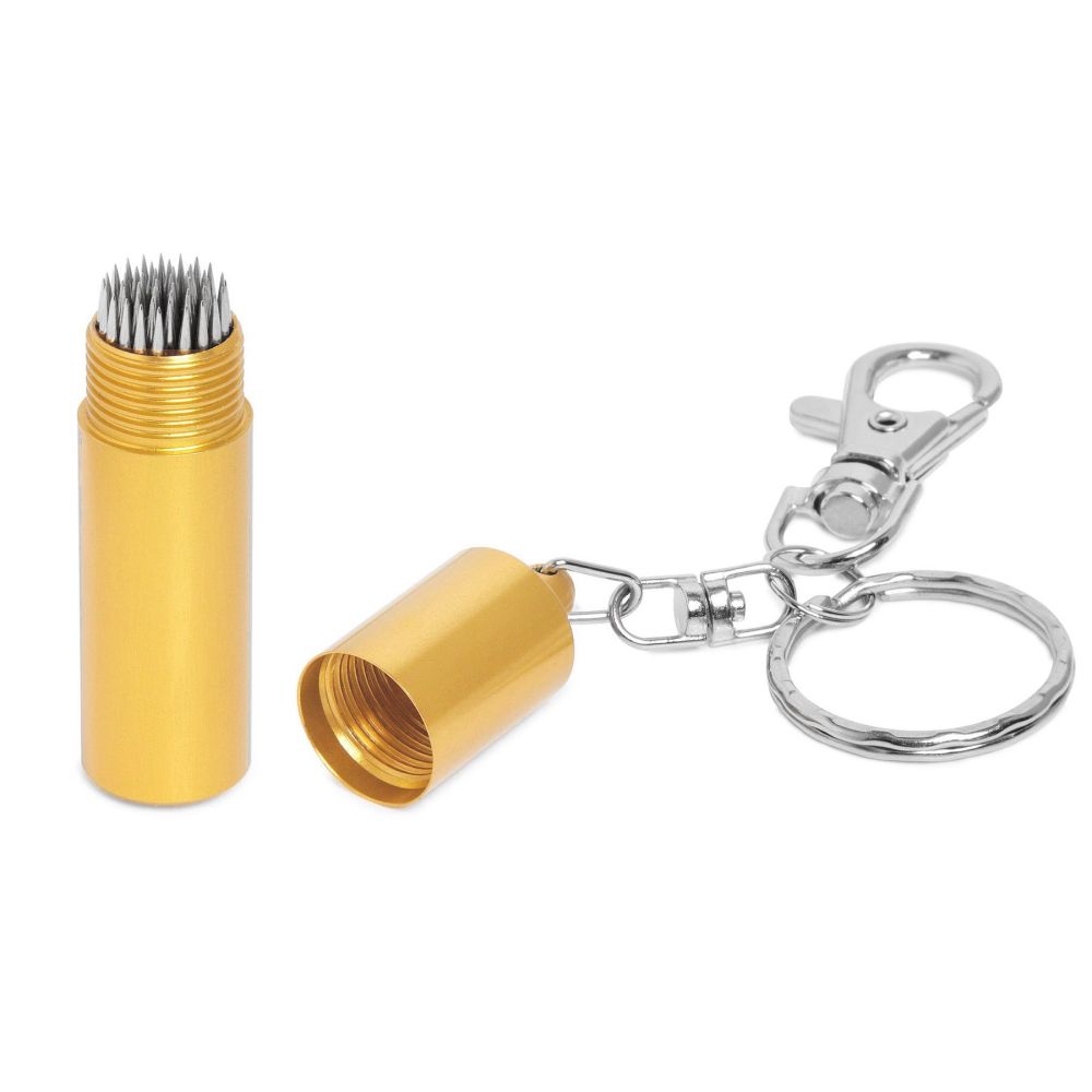 Фотографии Инструмент для перфорации наклейки алюминиевый желтый