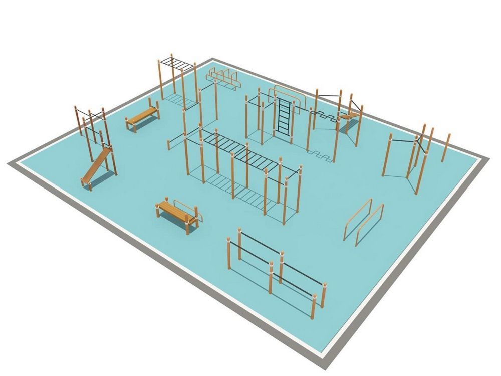 Фото Районная площадка для Воркаут и WRK Pioner A16453