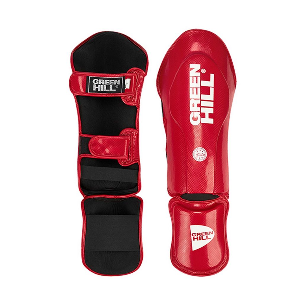 Фотографии Защита голени и стопы Green Hill Full Contact Wako Approved SIP-2505w красный