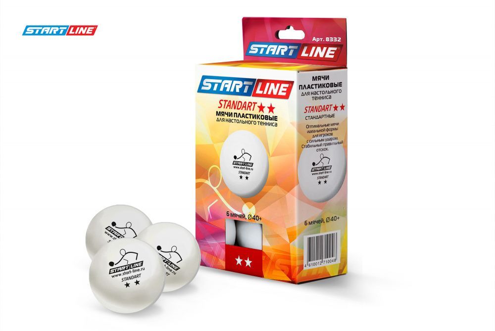 Фотографии Мячи Start line Standart 2* New (6 шт, бел.)