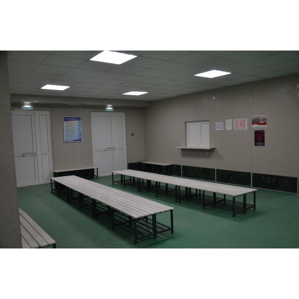 Фотографии Лавка для раздевалок двойная (пластик 20 мм) 100x67х40,5см LD 100/73/40