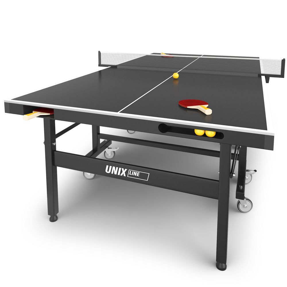 Фотографии Всепогодный теннисный стол UNIX Line для улицы Extra Outdoor 6 мм ACP, черный