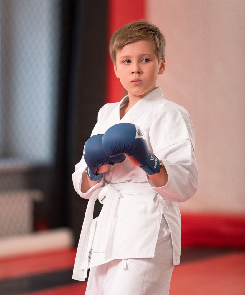 Накладки для карате MANTIS, ПУ, синий