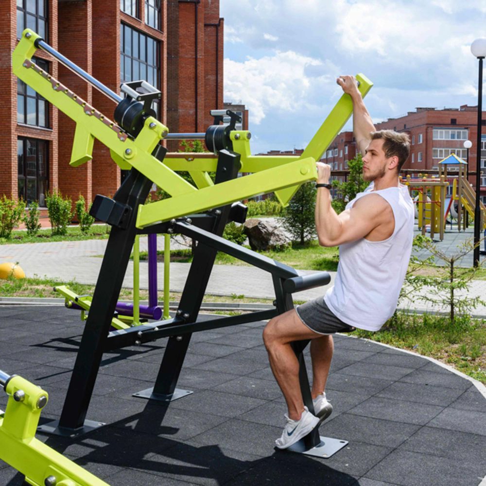 Фотографии Уличный тренажер Верхняя тяга с переменной нагрузкой