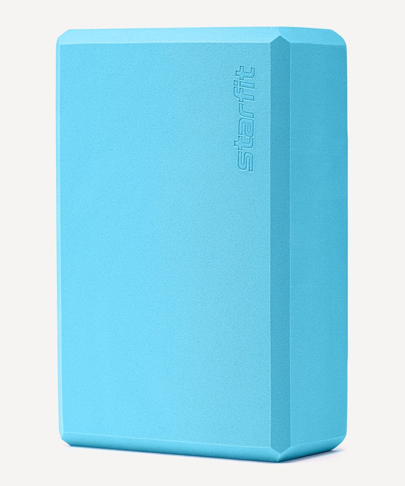 Фотографии Блок для йоги YB-200 EVA, синий пастель