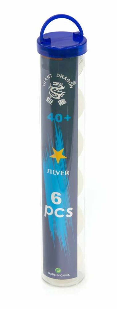 Фото Мячи Dragon Training Silver 1* New (6 шт, бел.) в тубусе