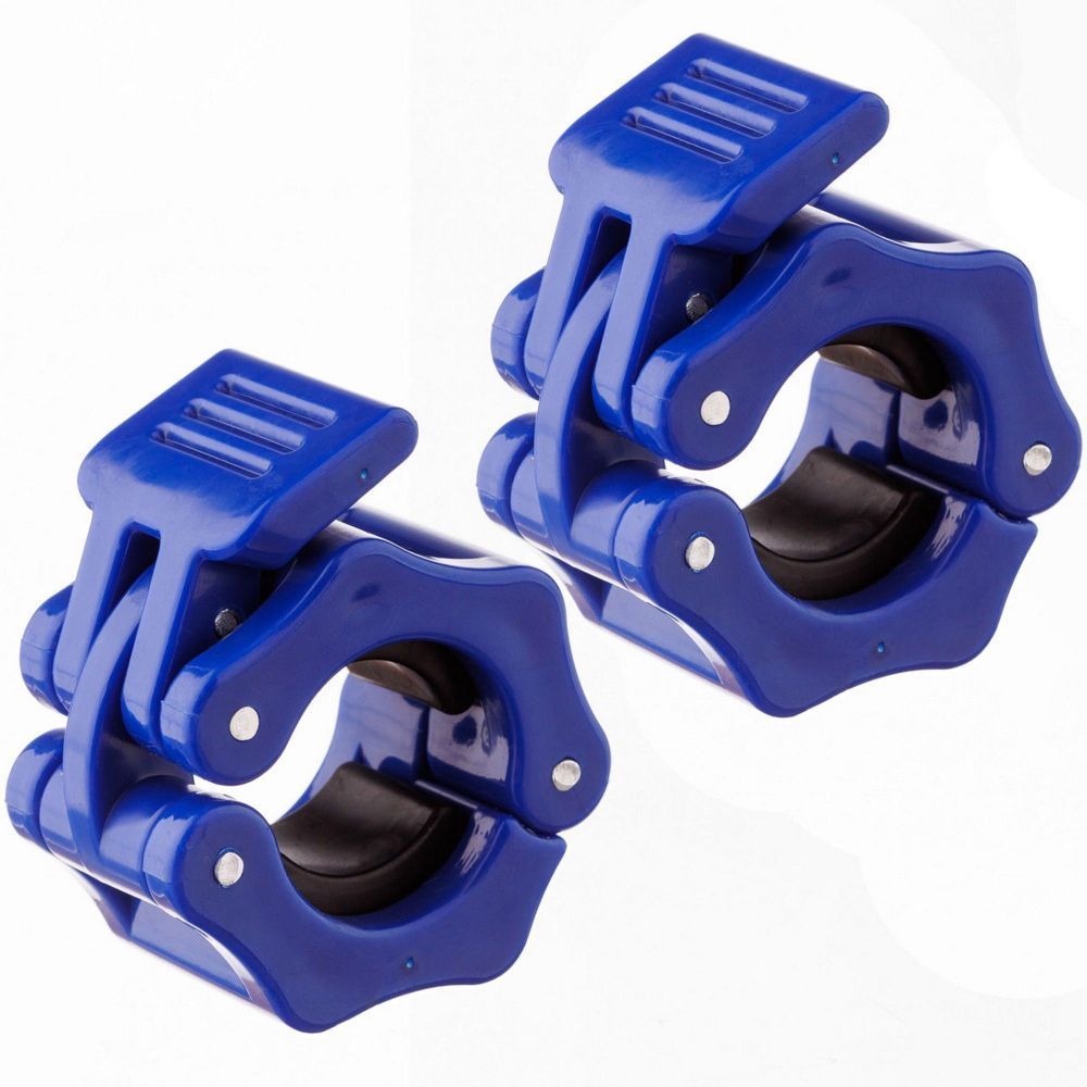 Фото Замки для грифа Sportex пластик система LOCK-JAW PRO (d 25) E42118 синий