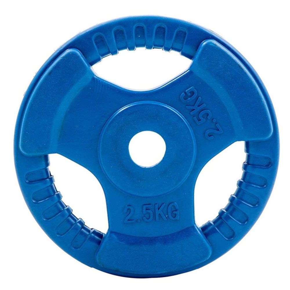 Фото Диск обрезиненный (три хвата, цветной) D26 мм PROFI-FIT  2,5 кг