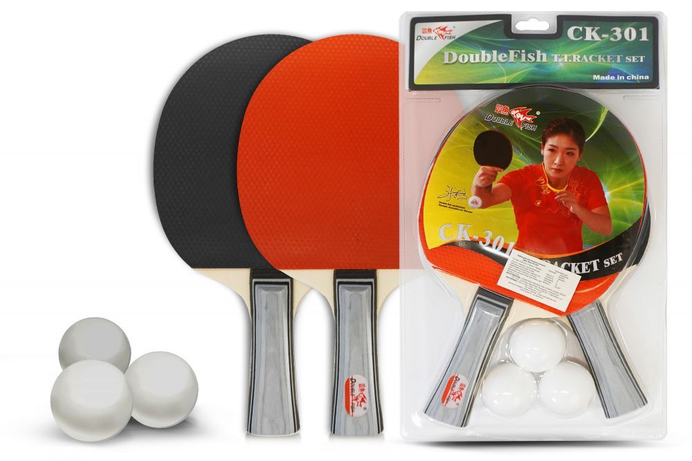 Фото Набор для н/т Double Fish 2 ракетки и 3 мяча (301)