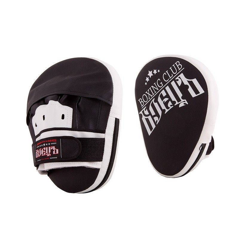 Фотографии Лапы боксерские гнутые Боецъ 111 черно-белые