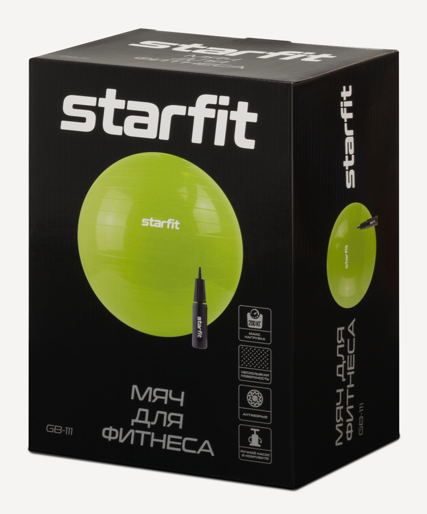 Фотографии Фитбол STARFIT GB-111 85 см, 1500 гр, антивзрыв, с насосом, сизый